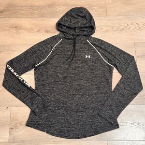 NWT Under Armour‎ Velocity Womens Loose Fit Hoodie Heathered Black Large L